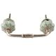 Sage Green Flower Medium Ceramic Melon Bridge Handle